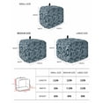 thumbnail image 2 of Navy Blue Spring Floral Toaster Cover 2 Slice, Small Kitchen Appliance Covers, Farmhouse Flowers Elegant Pastoral Toaster Oven Cover with Loop, Bread Machine Cover Polyester Dust Cover Protection, 2 of 4
