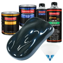 Dark Midnight Blue Pearl Quart URETHANE BASECOAT CLEARCOAT Car Auto Paint Kit