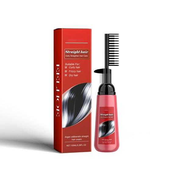 Productos para el cuidado del cabello Crema alisadora 3 segundos Crema alisadora para cabello rizado Crema alisadora Peine liso Adecuado para todo tipo de cabello Champú de 150 ml