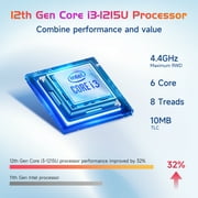 17.3Laptop-Computer 16GB RAM 1TB SSD 2025 Newest Student-Laptop Intel Pentium 6 Cores i3-1215U(Up to 4.40 GHz)) Business-Laptop with Backlit Keyboard Fingerprint ,Silver