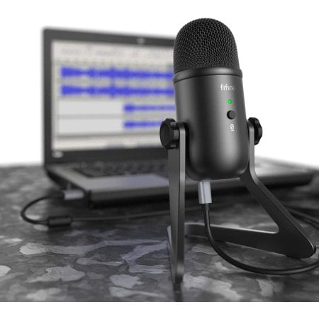 FIFINE USB Podcast Microphone for Recording Streaming on PC and FIFINE USB Podcast Microphone for Recording Streaming on PC and