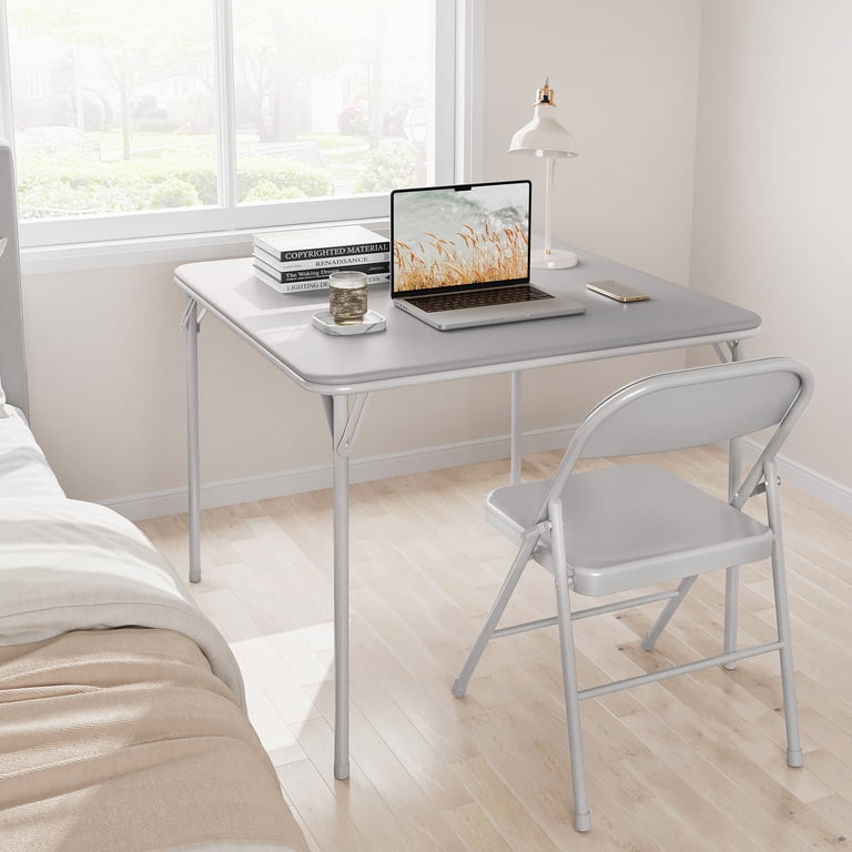 Accreate Folding Table and Chair Set of 5, 33.6 in Portable Square