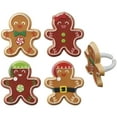 thumbnail image 2 of CakeDrake Gingerbread Friends Cupcake Rings 12 Pack, Holiday Dessert Toppers for Cupcakes Donuts Cakes, Festive Reusable Party Decorations, 2 of 6