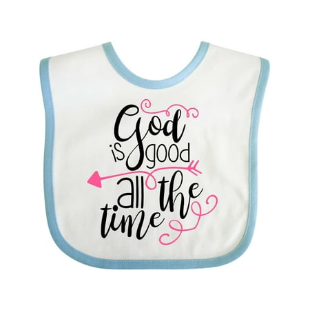 

Inktastic God is Good All the Time Gift Baby Boy or Baby Girl Bib