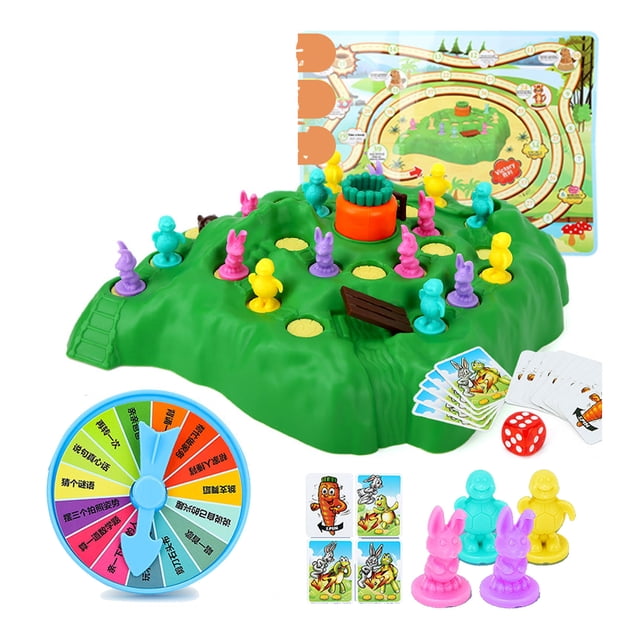 Tortoise Trap Board Game, Educational Tortoise Bunny Competitive Board Game Multiplayer Lovely Interactive Barin Training for Home