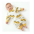 thumbnail image 7 of Bellafa Newborn Baby Boys Cotton Romper Onesies Infant Long Sleeve One-Piece Toddler Button Jumpsuits Fall Spring Outfits, 7 of 7