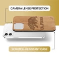 thumbnail image 6 of Case Yard Wooden Case Outside Soft TPU Silicone Slim Fit Shockproof Wood Phone Cover for Girls Boys Men and Women Supports Wireless Charging California Grizzly Design case for iPhone-12-Mini, 6 of 7