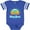 Football Blue and White, variant on Summer Enjoy the Sunshine Venice Beach California in Blue Boys or Girls Baby Bodysuit