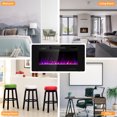 thumbnail image 4 of Patiojoy 36" Recessed Electric Fireplace 750W/1500W heater in Wall Remote Control w/Timer Available Flame Color, 4 of 10