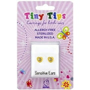 STUDEX-TT-5024 Tiny Tips April Crystal Heart Stud Earrings for Little Sensitive Ears 4mm