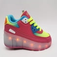 thumbnail image 4 of SDSPEED 7 Colors LED Rechargeable Kids Roller Skate Shoes with Single Wheel Shoes Sport Sneaker, 4 of 4