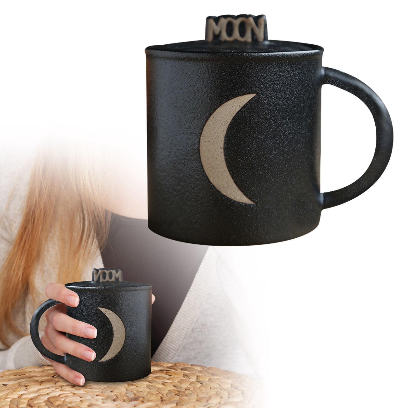teapwant Ceramic Travel Mug With Lid