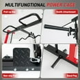 thumbnail image 6 of Hlivelood Smith Machine Power Rack with LAT-Pull Down System, Landmine, Barbell Bar, Plate Storage Pegs and More Training Attachment, Home Gym, Red, 6 of 8