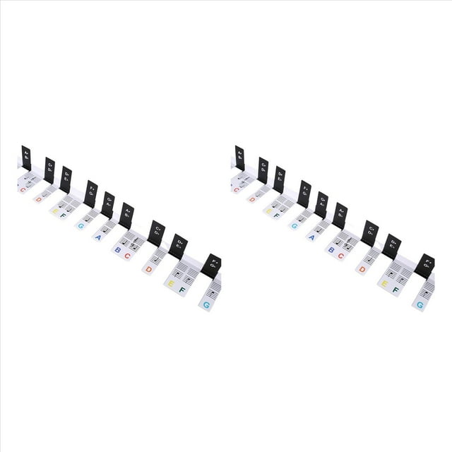 4 Uds 88 Teclas Extraíbles Etiquetas para Teclas de Piano Pegatinas para Teclado de Piano Marcador de Notas de Piano para Principiantes Estudiantes Multicolor