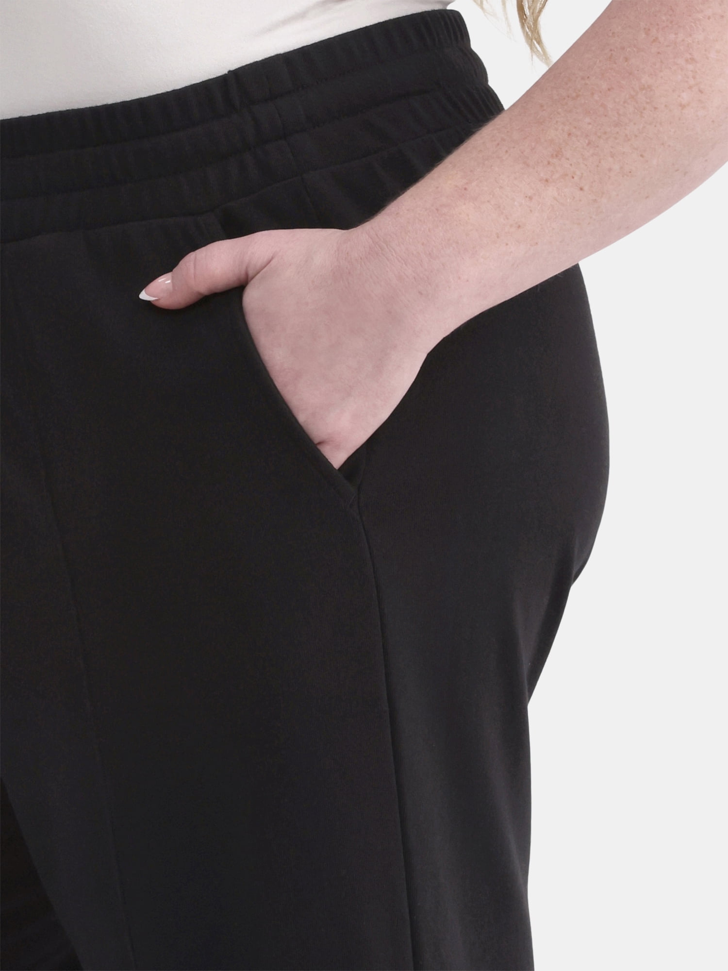 Terra & Sky Women’s Plus Size Cropped Knit Pant
