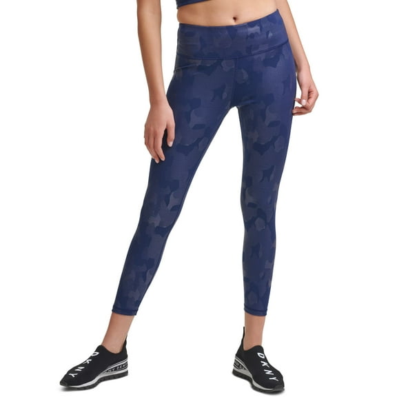 DKNY Womens Sport Cloud Camo Printed High-Waist Leggings;X-Small