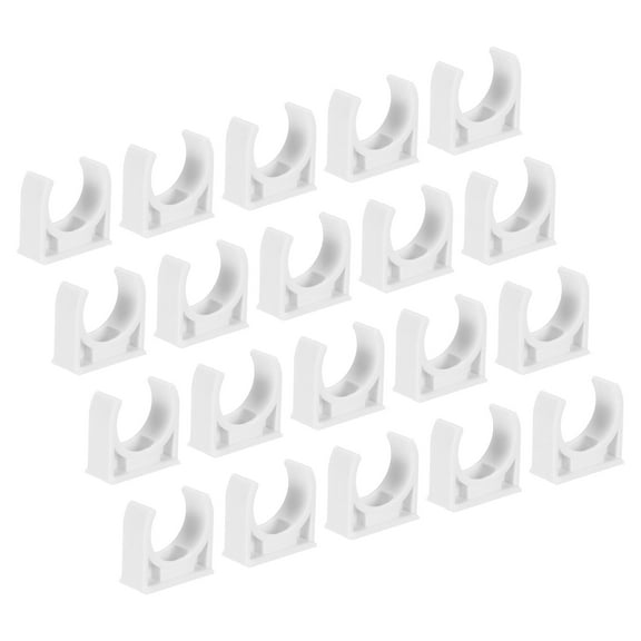 100Pcs U-Shaped Conduit Clip Push in Saddle for 20mm Tube Dia Securing