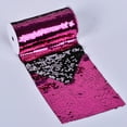 thumbnail image 4 of Yama Ribbon, 5-3/8inch Reverse Sequin Ribbon Hot Pink/Black, 3 feet, 4 of 8