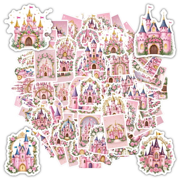 35pcs-100pcs Charming Castle Stickers Fantasy Stickers Magical Stickers for Phone Luggage Laptop