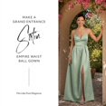 thumbnail image 2 of David’s Bridal, The Edit by DB Studio Women's Formal Empire Waist Ball Gown, Full Length, Satin, 2 of 7