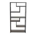 thumbnail image 4 of Household Essentials Tall Ashwood Bookshelf, Open Bookcase with Faux Distressed Gray Toned Wood Shelves, 6 Shelves, Lightweight Industrial Style, Slightly Gray Woodgrain, 4 of 7