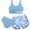 Blue, variant on Ardorlove Girls Swimsuit 3 Piece Bikini Set with Shorts Tropical Print Quick-Dry Swimwear for Girls 7-16 Years