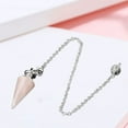 thumbnail image 6 of Stone, Pendant Dowsing Cone Energy Spiritual Necklace, Balancing, Accessories, for Women Jewelry Gifts Ornaments - pink, 6 of 8