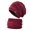 Wine Red, variant on harmtty 2Pcs/Set Adults Neck Warmer Hat Solid Color Thickened Stretchy Thermal Windproof Keep Warm Super Soft Autumn Winter Men Women Woolen Yarn Scarf Hat Kit for Shopping,Grey