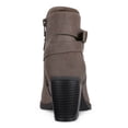 thumbnail image 2 of STYLE & COMPANY Womens Beige Slip-Resistant Buckle Accent Breathable Zolaa Round Toe Block Heel Zip-Up Booties 9.5 M, 2 of 4