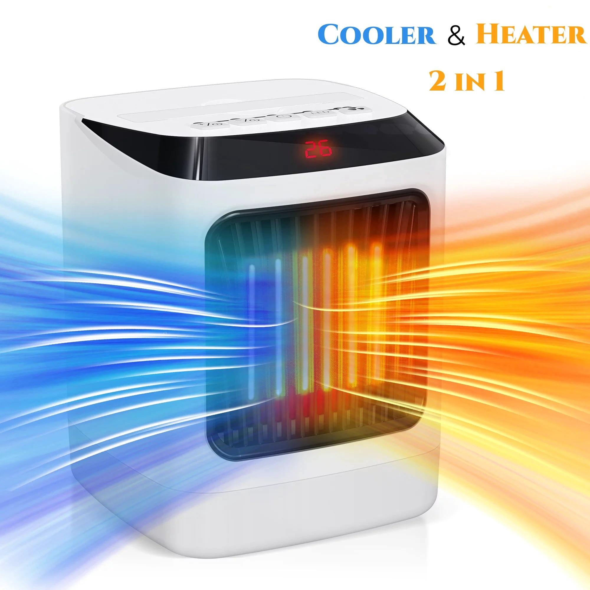Melliful Space Heater, 1000W Portable Electric Desk Heater with Tip-over  and Overheat Protection, Heating Fan for Desk Office, White - Walmart.com