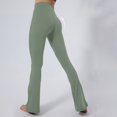 thumbnail image 7 of REALiKUN Flare Scrunch Leggings for Women V Cross Waist Bell Bottom Yoga Pants Bootcut Workout Leggings, 7 of 7
