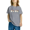 thumbnail image 3 of Zwiiyzr 3-14Y Toddler Boy Girls Christmas Shirts Short Sleeve Round Neck Tees T-Shirt Christmas Graphic Tees Holiday Tops Toddler To Big Kids Gray, 3 of 5