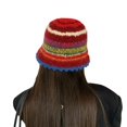 thumbnail image 6 of SikaFu Color Striped Thermal Basin Hat Fashion Versatile Autumn and Winter Retro Temperament Knitted Bucket Hats for Women, 6 of 6