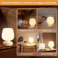 thumbnail image 3 of Lishi Modern 3-Way Dimmable Touch Bedside Table Lamp with Glass Lampshade, 3 of 5