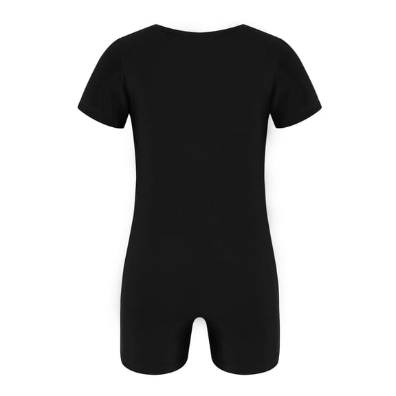 Linjinx Kids Boys Girls Basic Slim Fit Ballet Dancewear Gymnastics Leotard Unitard Athletic Workout Black 6