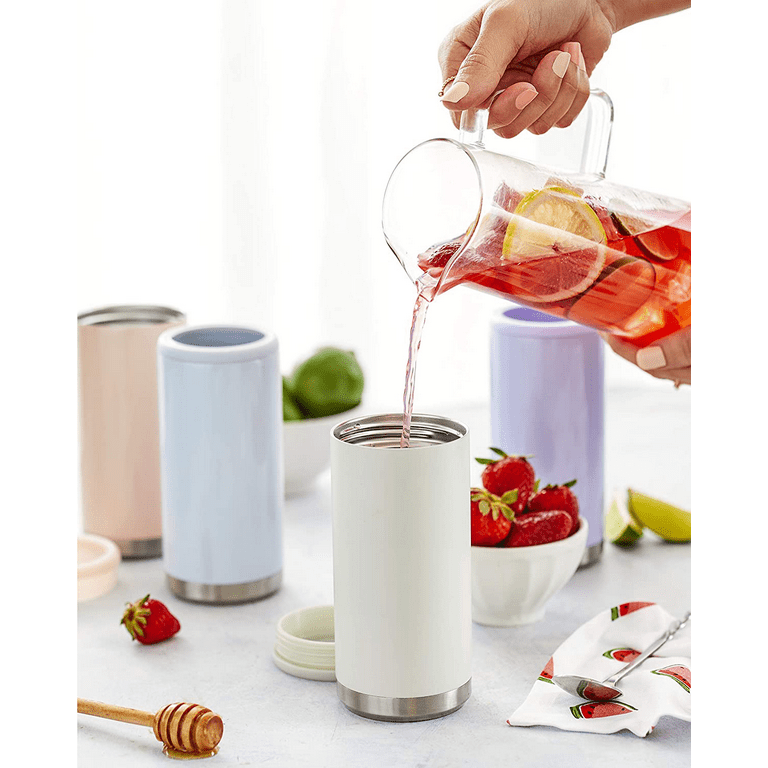 Maars Skinny Can Cooler for Slim Beer & Hard Seltzer | Stainless Steel 12oz  Sleeve, Double Wall Vacuum Insulated Drink Holder - Blush Floral