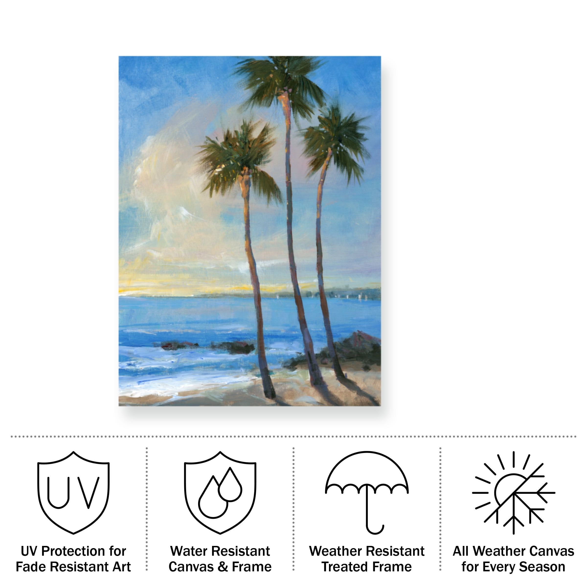 Tim O'Toole 'Tropical Breeze II' Outdoor Canvas 32x32