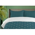 thumbnail image 4 of Ambesonne Abstract Duvet Cover Sets, Ethnic Hand Drawn Like, 2-King, Dark Teal and Almond, 4 of 7