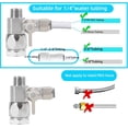 thumbnail image 3 of shiyou-Feed Water Adapter Water Line Splitter,Brass Water Supply Valve,Faucet Valves,Feed Water Adapter for Refrigerators, Ice maker, Reverse Osmosis,RO Water Filter Systems, 3 of 4