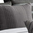thumbnail image 5 of Benjara BM227294 Polyester Comforter Set with Striped Details, Black & Gray - King Size - 10 Piece, 5 of 5