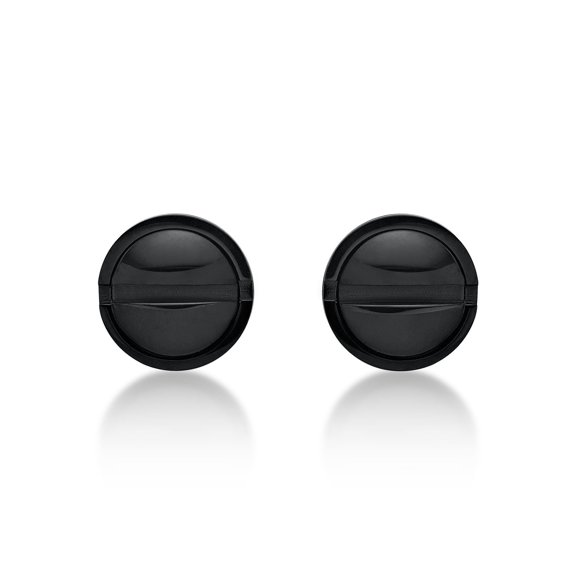 The Mano Gift Set - Stainless Steel 9mm Single Round Earring with Black IP