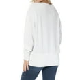 thumbnail image 2 of Women's White Michigan Wolverines Lainey Ribbed Tunic Tri-Blend Pullover Sweatshirt, 2 of 2