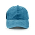 thumbnail image 5 of Baseball Cap, Washed Cotton Adjustable Sport Outdoor Sun Cap Unisex Hip hop Casual Hat Snapback Cap Blue, 5 of 6