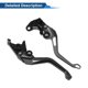 thumbnail image 5 of Palancas de freno y embrague cortas únicas para Suzuki GSX-8S 2023-2025, palanca de freno ajustable en 6 posiciones, aleación de aluminio, negro sólido, 1 par, 5 of 7