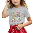 thumbnail image 1 of Xuewenshw Children's Casual Letter Pattern Print Multicolor Round Neck Short Sleeves Rjd2 Shirt, 1 of 4