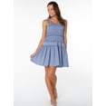 thumbnail image 3 of Celebrity Pink Women's and Women's Plus Smocked Ruffle Mini Dress, Size XS-4X, 3 of 7