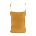 thumbnail image 4 of Hpapadks Tank Tops for Women 2025 Casual Adjust Spaghetti Tanks with Built In Shelf Bras Solid Padded Camis Camisole Tops for Women Yellow L, 4 of 5