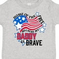 thumbnail image 4 of Inktastic Home of the Free Because My Daddy is Brave Boys or Girls Toddler T-Shirt, 4 of 5