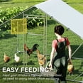 thumbnail image 4 of PawHut Chicken Run, Large Metal Chicken Coop w/ Cover for 6-8 Chickens, 4 of 10