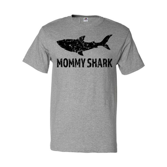 Inktastic Mommy Shark with Distressed Shark T-Shirt